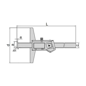 Insize 150 mm / 6 inch Digital Double Hook Depth Gauge, 1144-150A