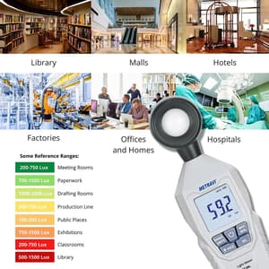 Metravi 0 - 20000 FC Digital Lux Meter (Mini Environment Meter), ET-99L