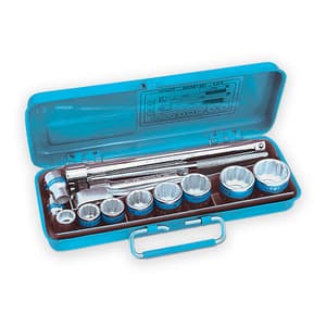 Taparia 15 Pcs 1/2 Inch Sq. Drive BiHexagonal Socket Set (12PT), S-22MXL