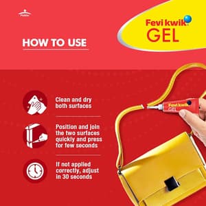 Fevikwik Gel 3 gms Non-Drip Instant Adhesive (Pack of 12 Pcs)