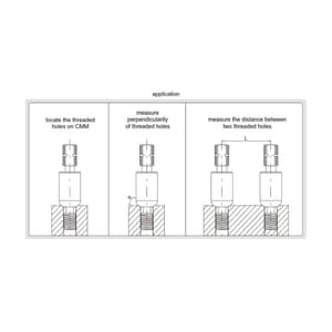 Insize M12 x 1.75 mm Threaded Hole Location Gauge, 4676-12