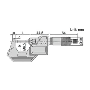 Insize 25 - 50 mm Waterproof Digital Outside Micrometer (Without Data Output), 3108-50A