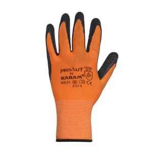 Karam Orange Supported Hand Gloves (Large) (Pack Of 12 Pair), HS01