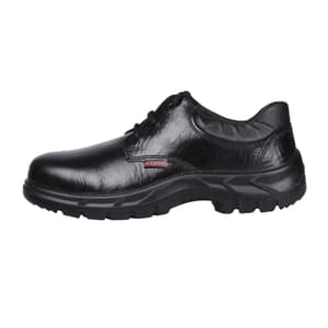 Karam Workmen's Deluxe Leather Safety Shoe - Fibre Toe (Black), FS05BL