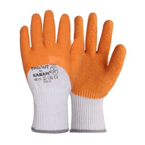 Karam Orange Supported Hand Gloves (Large) (Pack Of 12 Pair), HS11