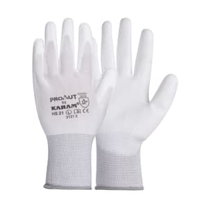 Karam White Supported Hand Gloves (Extra Large) (Pack Of 12 Pair), HS21