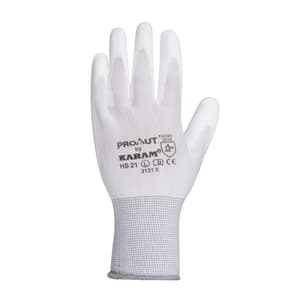 Karam White Supported Hand Gloves (Extra Large) (Pack Of 12 Pair), HS21