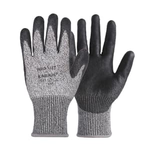 Karam Black Supported Hand Gloves (Extra Large) (Pack Of 12 Pair), HS51