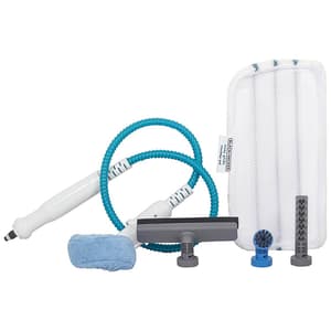 Black+Decker 1300-Watt 7-in-1 Steam-Mop with Autoselect Technology & 99.9% Germ Protection (White and Blue), FSMH1321-QS