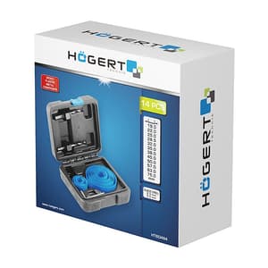 Hogert 14 Pcs Carbon Steel Hole Saw Set, HT6D464