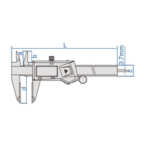 Insize 200 mm / 8 inch Digital Caliper with Ceramic Tipped Jaws (Data Interface), 1193-200