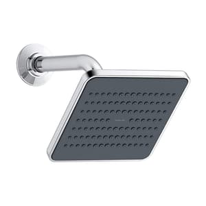 Kohler APT Square Single Function Organic Showerhead With Shower Arm in Polished Chrome Finish, K-34050IN-CP