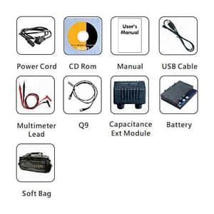 Owon 60 MHz/ 1GS/s Dual Channel AWG Multimeter Touch Screen Digital Storage Oscilloscope VGA, XDS 3062A