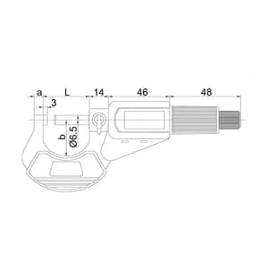 Insize 100 - 125 mm Digital Outside Micrometer (Base Type WithOut Data Output), 3109-125A