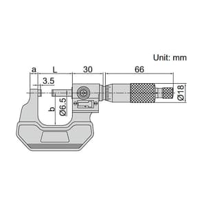 Insize 0 - 25 mm Outside Micrometer With Counter, 3400-25