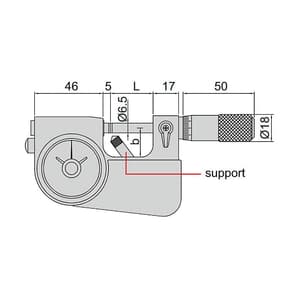Insize 0 - 25 mm Indicating Micrometer, 3332-25
