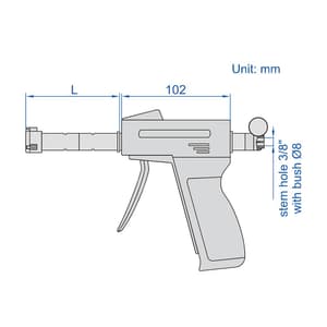 Insize 20 - 25 mm Pistol Grip Three Points Bore Gauge without Digital Indicator, 2124-25