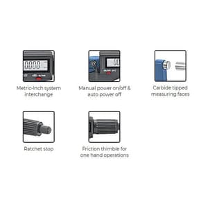 Freemans 50 - 75 mm Digital Outside Micrometer, FDOM75