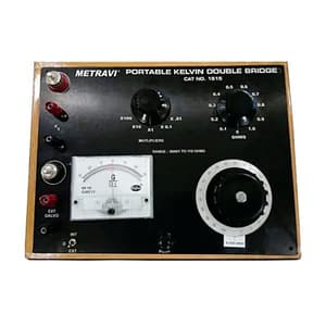 Metravi 0.2 Micro Ohm - 11 Ohms Kelvin Double Bridge With Spot Reflecting Galvanometer, KDBR