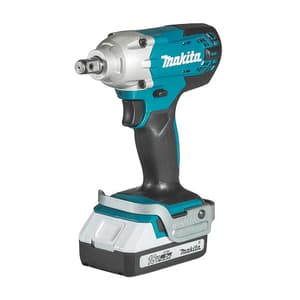 Makita 18V Li-Ion 12.70 mm (1/2") Cordless Impact Wrench with Charger & 2 Pcs 2.0Ah Batteries, TW202D001