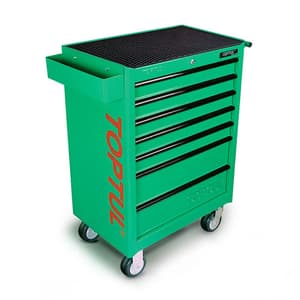 Toptul 687 x 459 x 857 mm 7 Drawer General Series Mobile Tool Trolley (Green), TCAA0701