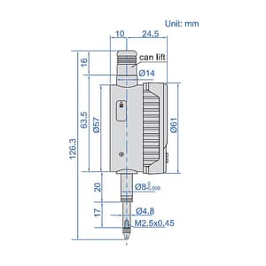 Insize 12.7 mm / 0.5 inch High Precision Digital Indicator, 2136-10