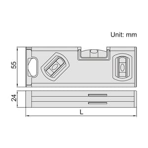 Insize 200 mm Handy Level with Magnetic Base, 4922-200