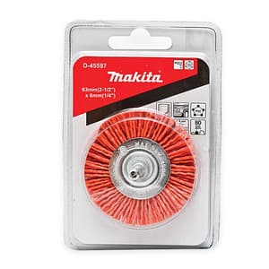 Makita 38 mm  Dia. x 6 mm Shank Nylon Wheel Brush for Drill (Coarse), D-45565