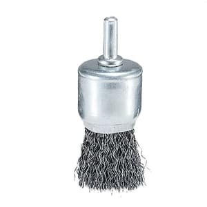 Makita 19 mm Dia x 6 mm Shank Wire End Brush with Crimped Wire, D-40010
