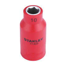 Stanley 10 mm - 24 mm, 1/2 inch Sq. Drive Insulated Hex Socket (VDE) 