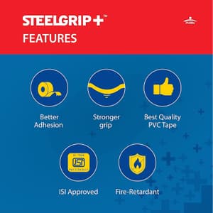 Steelgrip 20 Mtr PVC Insulation Tapes (Pack of 30 Pcs)