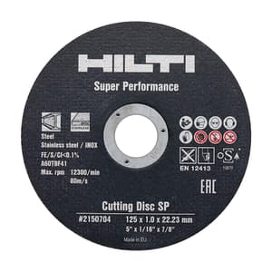 Hilti 125 x 3 x 22 mm AC-D SP Metal Cutting Disc For Universal Use (Pack Of 25 Pcs), 2119986