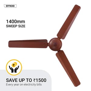 Atomberg Efficio 1400 mm Energy Efficient Ceiling Fan With BLDC Motor & Remote (Matt Brown)
