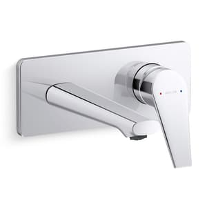 Kohler APT Curv Single-control Wall Mount Basin Faucet Trim In Polished Chrome, K-34076IN-4ND-CP